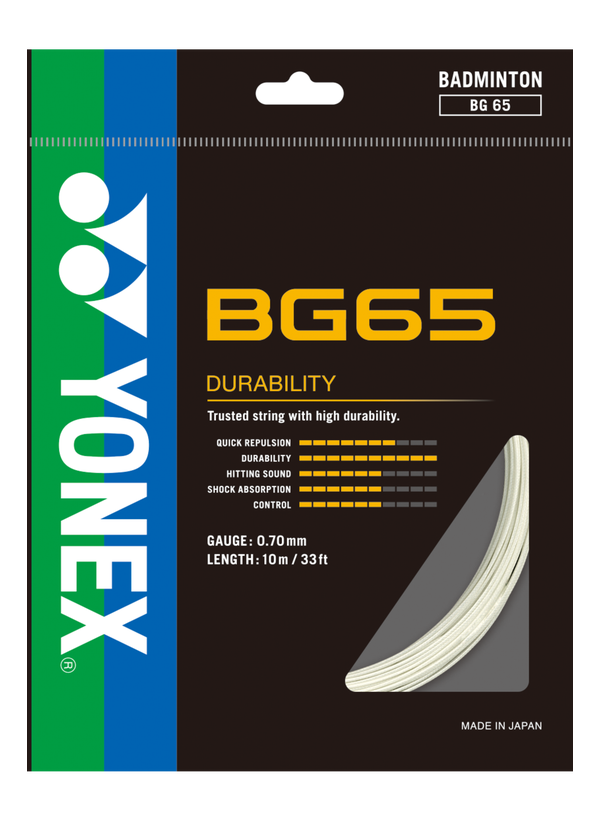 BADMINTON STRINGS BG65 WHITE