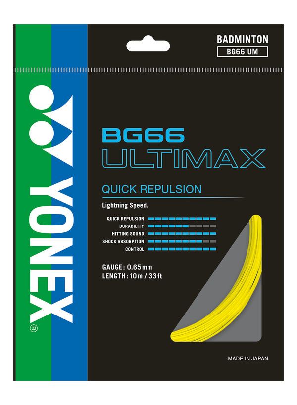 BADMINTON STRINGS BG66ULTI YELLOW