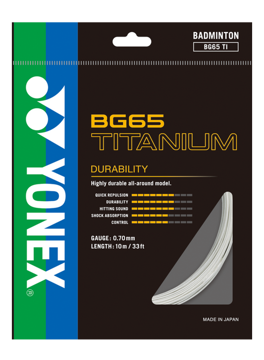 BADMINTON STRINGS BG65TI WHITE