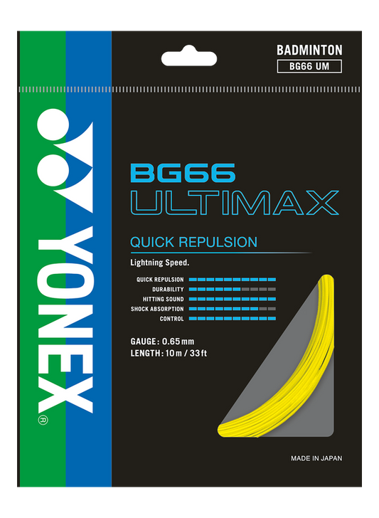 BADMINTON STRINGS BG66ULTI YELLOW